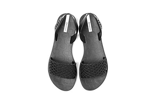 Ipanema Breezy Sandal Fem, Sandalias Planas Mujer, Negro, 37 EU