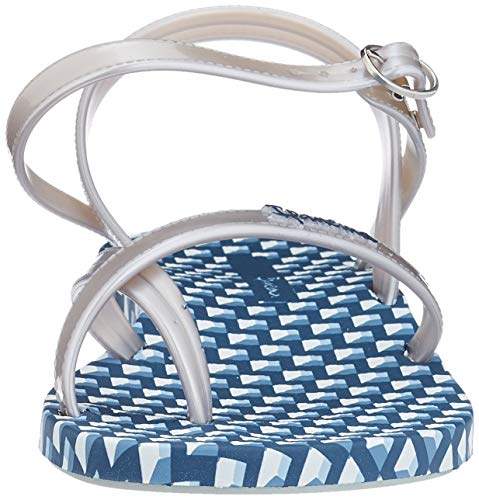 Ipanema Fashion Sand VIII Fem, Sandalias con Tira Vertical Mujer, Multicolor (Blue/Silver 8984.0), 39 EU