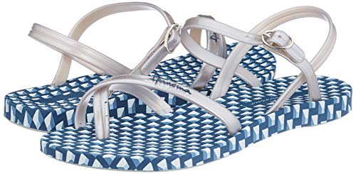Ipanema Fashion Sand VIII Fem, Sandalias con Tira Vertical Mujer, Multicolor (Blue/Silver 8984.0), 39 EU