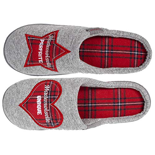 Isotoner 99496 - Pantuflas Niña Gris Talla 38