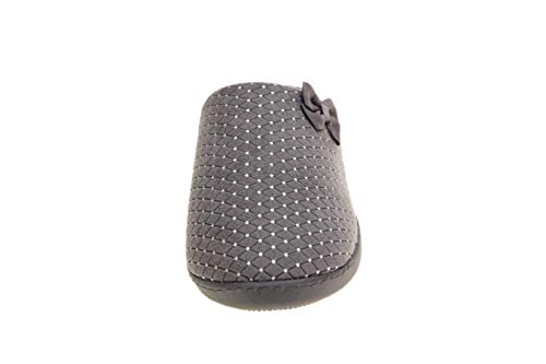 Isotoner Zapatilla de Casa Cuña 4 cm (Gris, Numeric_41)