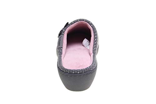 Isotoner Zapatilla de Casa Cuña 4 cm (Gris, Numeric_41)
