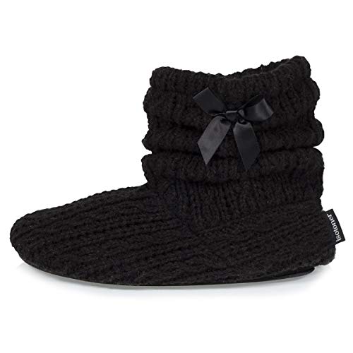 isotoner - Zapatillas altas para mujer, color negro, 36 EU