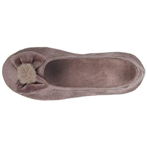Isotoner - Zapatillas de bailarinas para mujer, Marrón (marrón), 41/42 EU