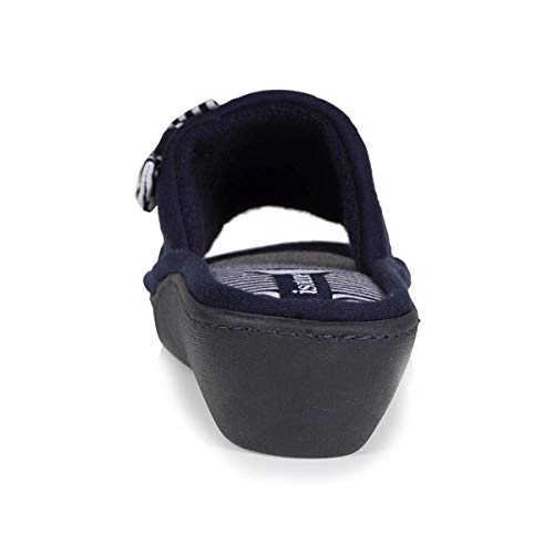 ISOTONER,93723 Zapatillas DE Estar por CASA Mujer (Azul, Numeric_40)