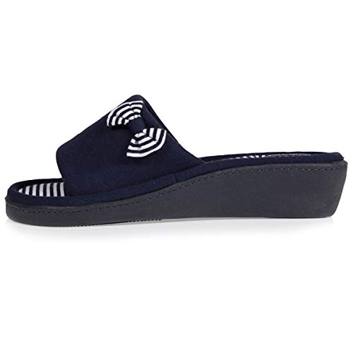 ISOTONER,93723 Zapatillas DE Estar por CASA Mujer (Azul, Numeric_40)