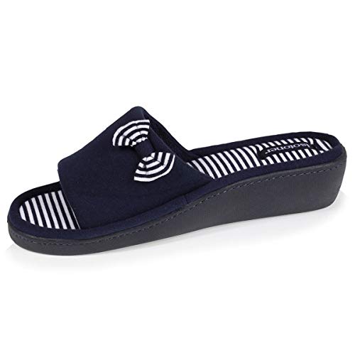 ISOTONER,93723 Zapatillas DE Estar por CASA Mujer (Azul, Numeric_40)