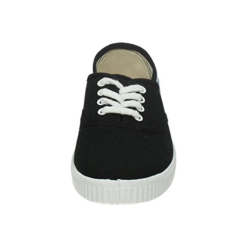 JAVER 60 Bambas Lonas Negras Mujer Zapatillas Negro 39