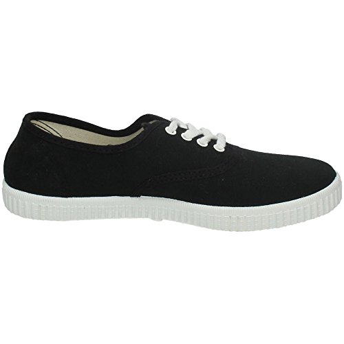JAVER 60 Bambas Lonas Negras Mujer Zapatillas Negro 39