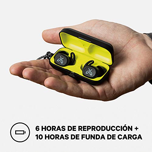 Jaybird Vista Auriculares Inalámbricos Deportivos, Impermeables, 3 tamaños de acoplamiento, carga rápida de 5 minutos, experiencia de audio personalizado, fácil de guardar - Gris