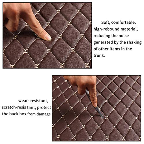 Jiahe Auto Estera Tronco para F ORD Mustang 2015-2019 Cubre Maletero A Medida Alfombra Protector con Antideslizante Impermeable Negro Rojo