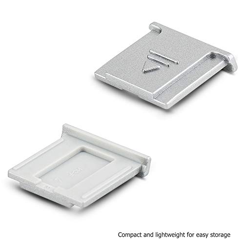 JJC Cubierta de zapata de color plateado para Fujifilm Fuji X-S10 X-T1 X-T2 X-T3 X-T4 X-T10 X-T20 X-T30 X-T100 X100S X100F X-PRO1 X-PRO2 X-E2 X-E3 X-A5 X-A10 X-H10 X10 Cámaras DSLR X30 X70 GFX 50S