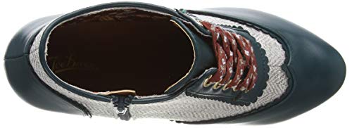 Joe Browns Stop In Wonder Tweedy Bootees, Botas Cortas al Tobillo Mujer, Verde Azulado, 40.5 EU