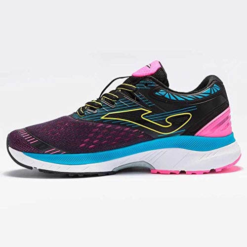 Joma Hispalis, Zapatillas para Correr Mujer, Negro-Fucsia, 40 EU