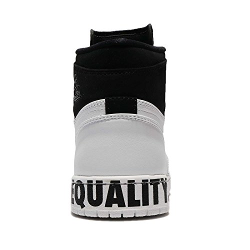 Jordan Air 1 Retro Hi Equality, Zapatillas de Deporte para Hombre, Multicolor (Black/White Me 001), 43 EU