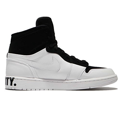 Jordan Air 1 Retro Hi Equality, Zapatillas de Deporte para Hombre, Multicolor (Black/White Me 001), 43 EU
