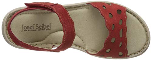 Josef Seibel Lucia 07, Sandalia con Pulsera para Mujer, (Rot 400), 40 EU