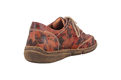 Josef Seibel Mujer Zapatos con Cordones Neele 02, señora Calzado cómodo,Ligero,Flexible,Rango de Confort,Rojo(Carmin),41 EU / 7 UK