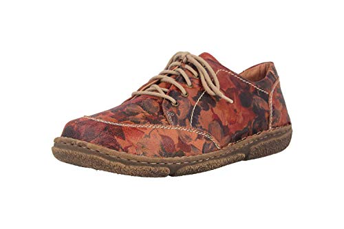 Josef Seibel Mujer Zapatos con Cordones Neele 02, señora Calzado cómodo,Ligero,Flexible,Rango de Confort,Rojo(Carmin),41 EU / 7 UK