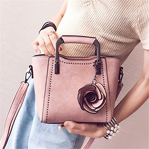 JOSEKO Bolsos de Mujer Retro Bolso Señora Tote, Bolso de Hombro de Cuero Mensajero Bolso Bandolera Bolsillos de Compras Elegantes de la Señora Trabajo Diario Vida Navidad y Fiesta