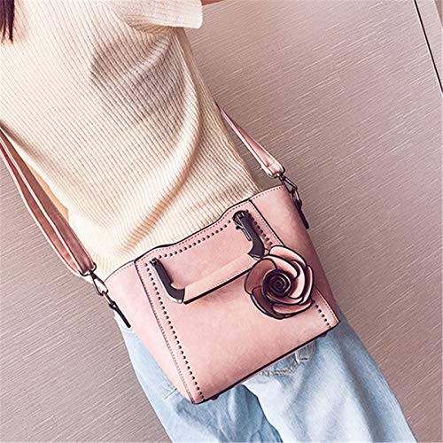 JOSEKO Bolsos de Mujer Retro Bolso Señora Tote, Bolso de Hombro de Cuero Mensajero Bolso Bandolera Bolsillos de Compras Elegantes de la Señora Trabajo Diario Vida Navidad y Fiesta