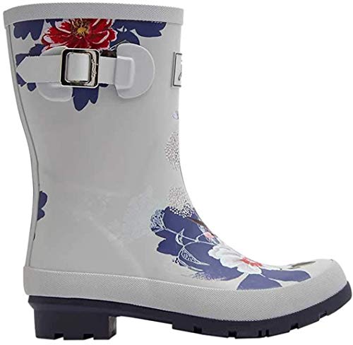 Joules Mollywelly Colour: Silver Floral, Size: UK3