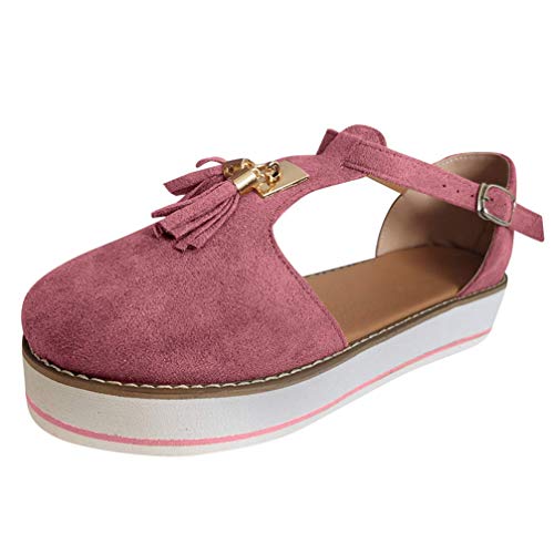 JSONA Sandalias de juanete para Mujer, cómodos Zapatos correctores de Plataforma de tacón de cuña, Zapatos de PU Flip-Flop para Mujer, Sandalias de cuña, Sandalias de Playa de Verano, Amarillo, 37