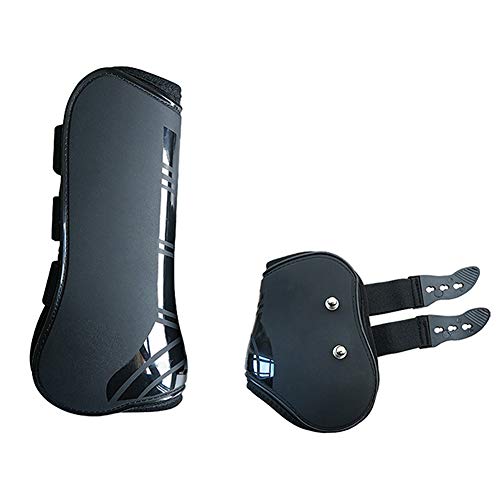 Juego de 4 botas deportivas para caballos, de neopreno, para tendón de caballo, protección segura para las piernas, equipo ecuestre para saltar, montar en eventos, doma