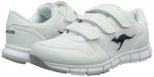 KangaROOS K-bluerun 701 B, Zapatillas Unisex Adulto, Blanco (White/Dk Navy 042), 36 EU