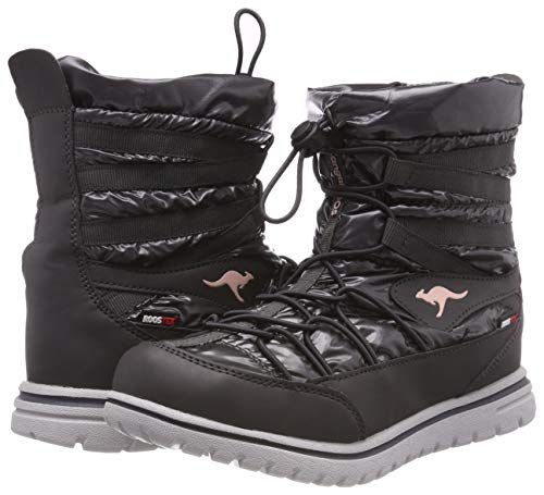 KangaROOS K-Wowi Jog RTX, Botas Plisadas para Mujer, Negro Jet Black, 36 EU