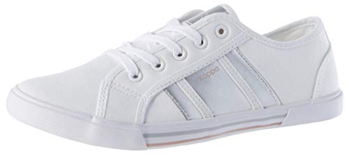 Kappa DELSOL, Zapatillas Deportivas para Mujer, Blanco/Plata, 40 EU