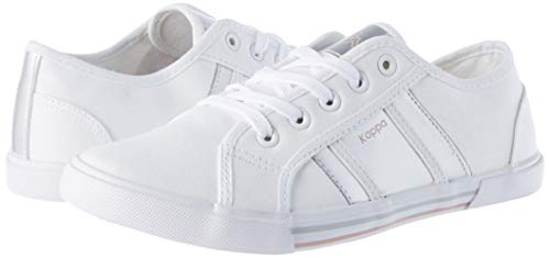 Kappa DELSOL, Zapatillas Deportivas para Mujer, Blanco/Plata, 40 EU