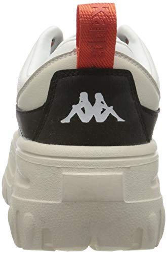 Kappa Kassidy Authentic, Zapatillas Deportivas Mujer, Blanco/Negro/Rojo Lava, 38 EU