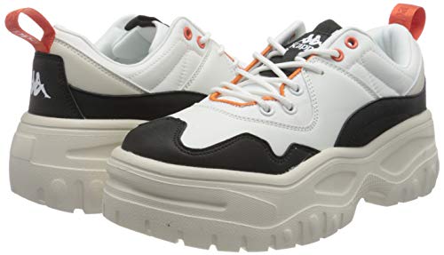 Kappa Kassidy Authentic, Zapatillas Deportivas Mujer, Blanco/Negro/Rojo Lava, 38 EU