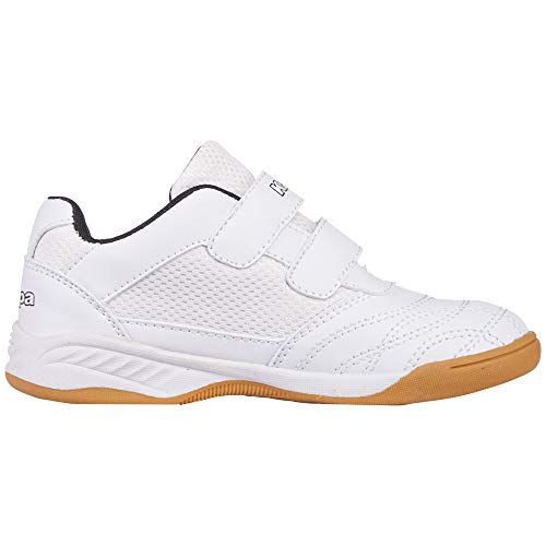 Kappa Kickoff, Zapatillas de Deporte Interior Unisex niños, Blanco (White/Black 1011), 34 EU