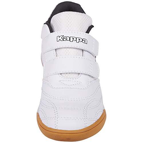 Kappa Kickoff, Zapatillas de Deporte Interior Unisex niños, Blanco (White/Black 1011), 34 EU