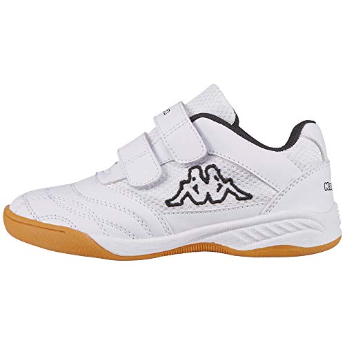 Kappa Kickoff, Zapatillas de Deporte Interior Unisex niños, Blanco (White/Black 1011), 34 EU