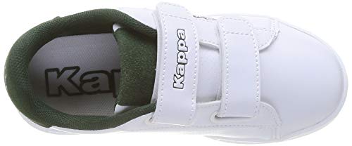 Kappa TCHOURI 2V Perfo, Zapatillas Deportivas, Blanco/Verde, 29 EU