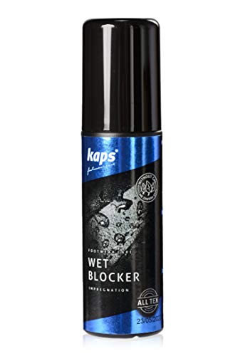 Kaps Protección Intensiva contra la Humedad y la Suciedad para Zapatos, Repelente al Agua, con Aplicador de Esponja, Wet Blocker