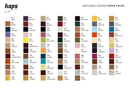 Kaps Tinte para Zapatos y Bolsos de Cuero y Textil con Esponja y Brocha, Super Color, 70 Colores (403 - plata brillante)