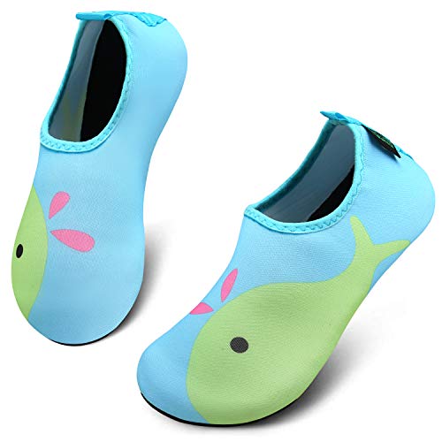 katliu Zapatos para Niño Niña Zapatos de Playa Bebe Zapatillas de Piscina Escarpines Calzado para Agua(067 Verde, 22/23 EU)