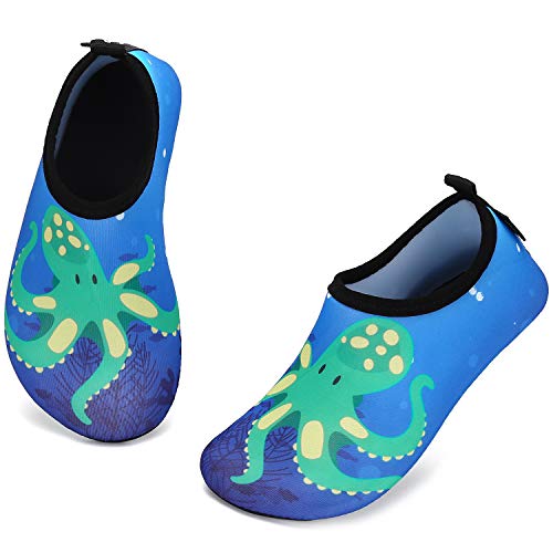 katliu Zapatos para Niño Niña Zapatos de Playa Bebe Zapatillas de Piscina Escarpines Calzado para Agua(068 Azul, 30/31 EU)