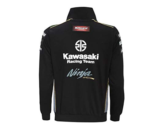 Kawasaki WSBK - Sudadera para mujer negro y verde XXL