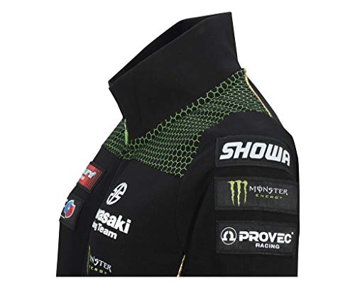 Kawasaki WSBK - Sudadera para mujer negro y verde XXL