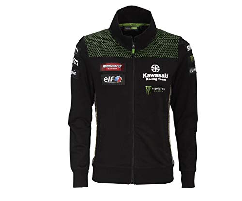 Kawasaki WSBK - Sudadera para mujer negro y verde XXL