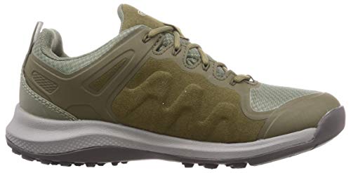 KEEN Explore Low Height Waterproof, Zapatillas para Caminar Mujer, Llovizna de Oliva polvorienta, 35 EU