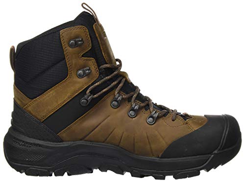 KEEN Revel 4 Polar Mid Height Waterproof, Botas para Nieve Hombre, Dark Earth Caramel Café, 40 EU