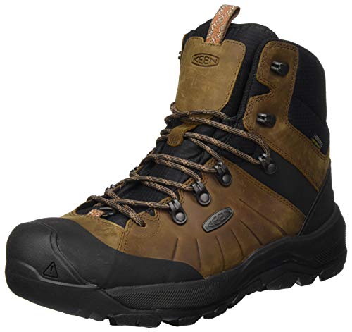 KEEN Revel 4 Polar Mid Height Waterproof, Botas para Nieve Hombre, Dark Earth Caramel Café, 40 EU