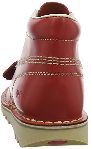 Kickers Kick Hi', Botines Mujer, Rojo (Red/Light Cream), 39 EU