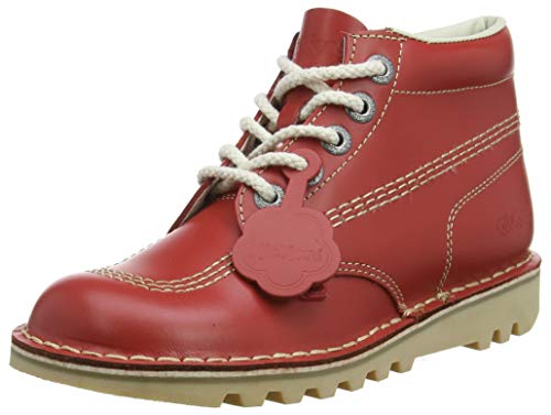Kickers Kick Hi', Botines Mujer, Rojo (Red/Light Cream), 39 EU